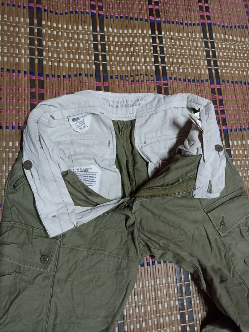 Designer Vintage BACK Number Cargo Pants Military Style Size US 31 - 10 Thumbnail