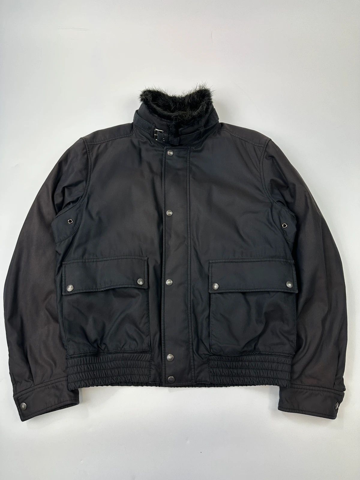 Prada Prada Sport FW2007 Black Faded Bomber Aviator Jacket Size US XL / EU 56 / 4 - 1 Thumbnail