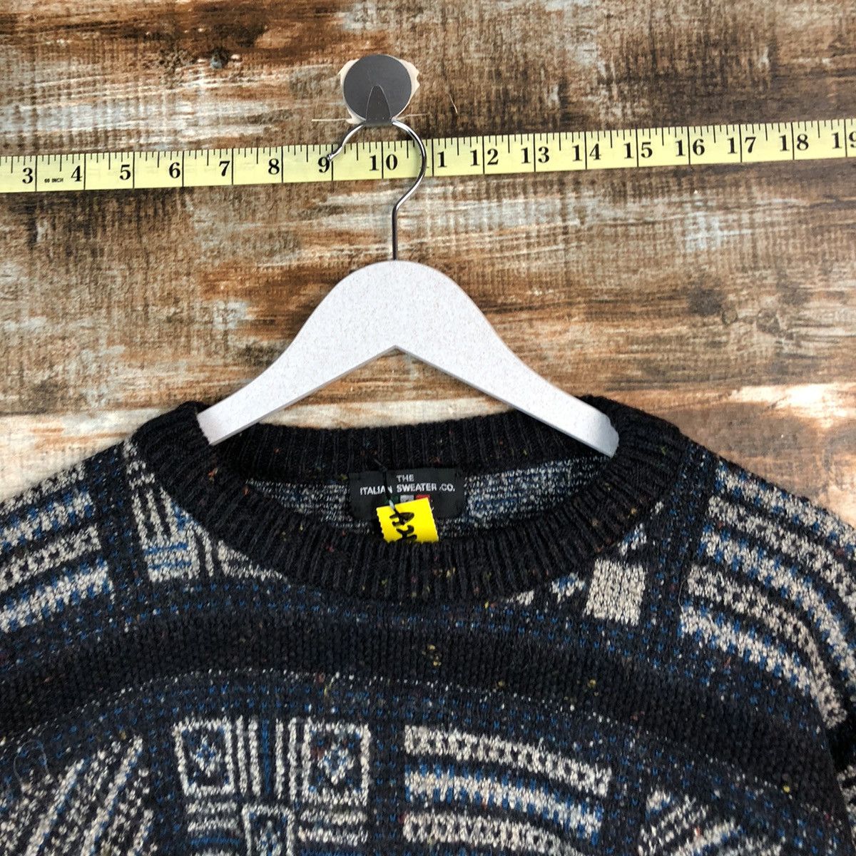 Vintage Italian vintage art Sweater Black Knitwear #A2185 Size US M / EU 48-50 / 2 - 4 Thumbnail