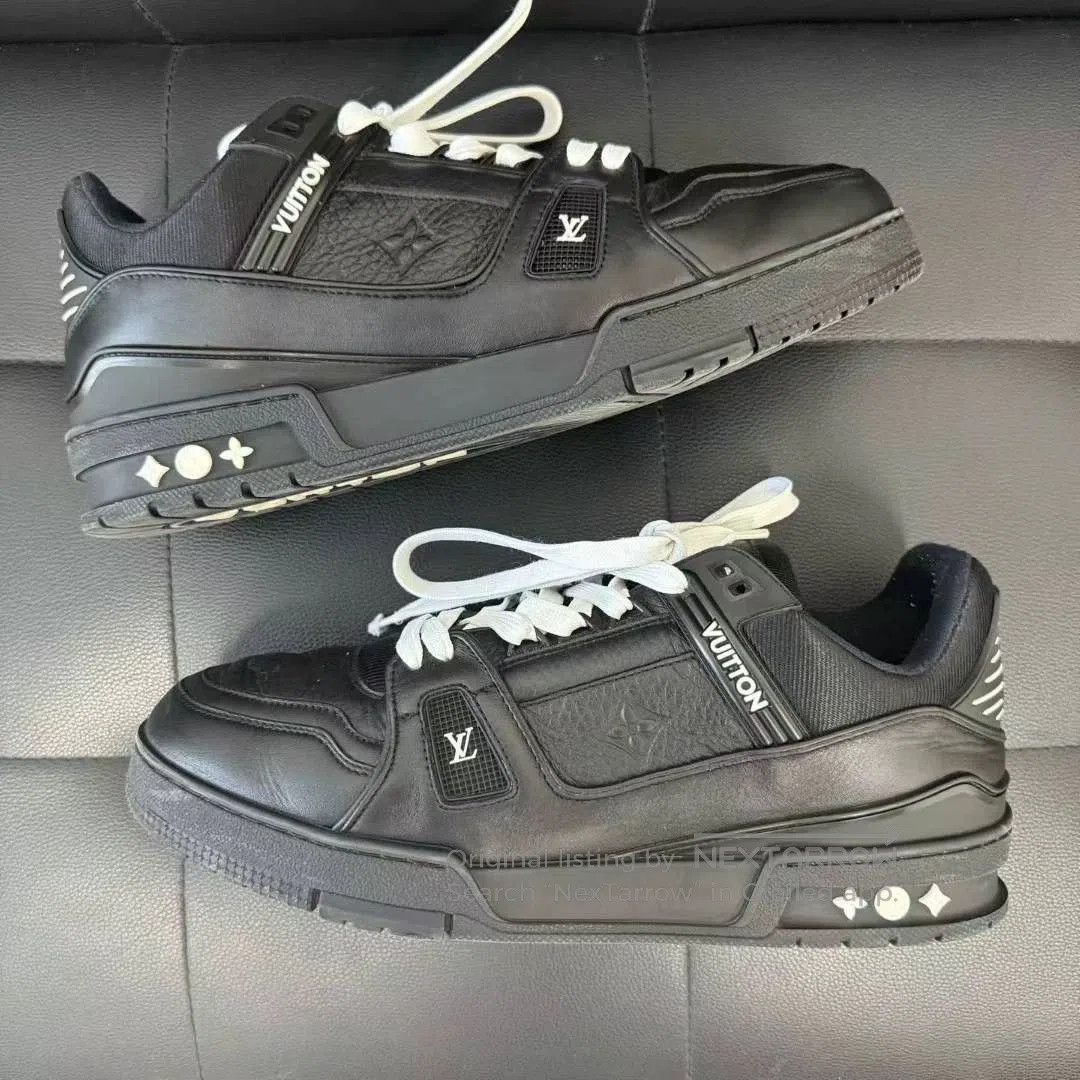 Louis Vuitton Louis Vuitton LV Embossed Black Sneakers. Size US 9 / EU 42 - 1 Thumbnail