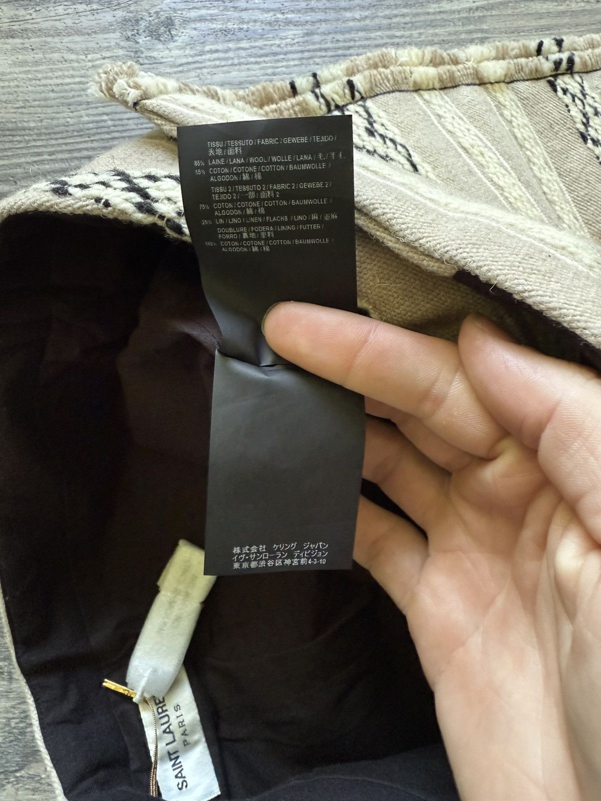 NWT - Saint Laurent Woven Wrap Mini Skirt