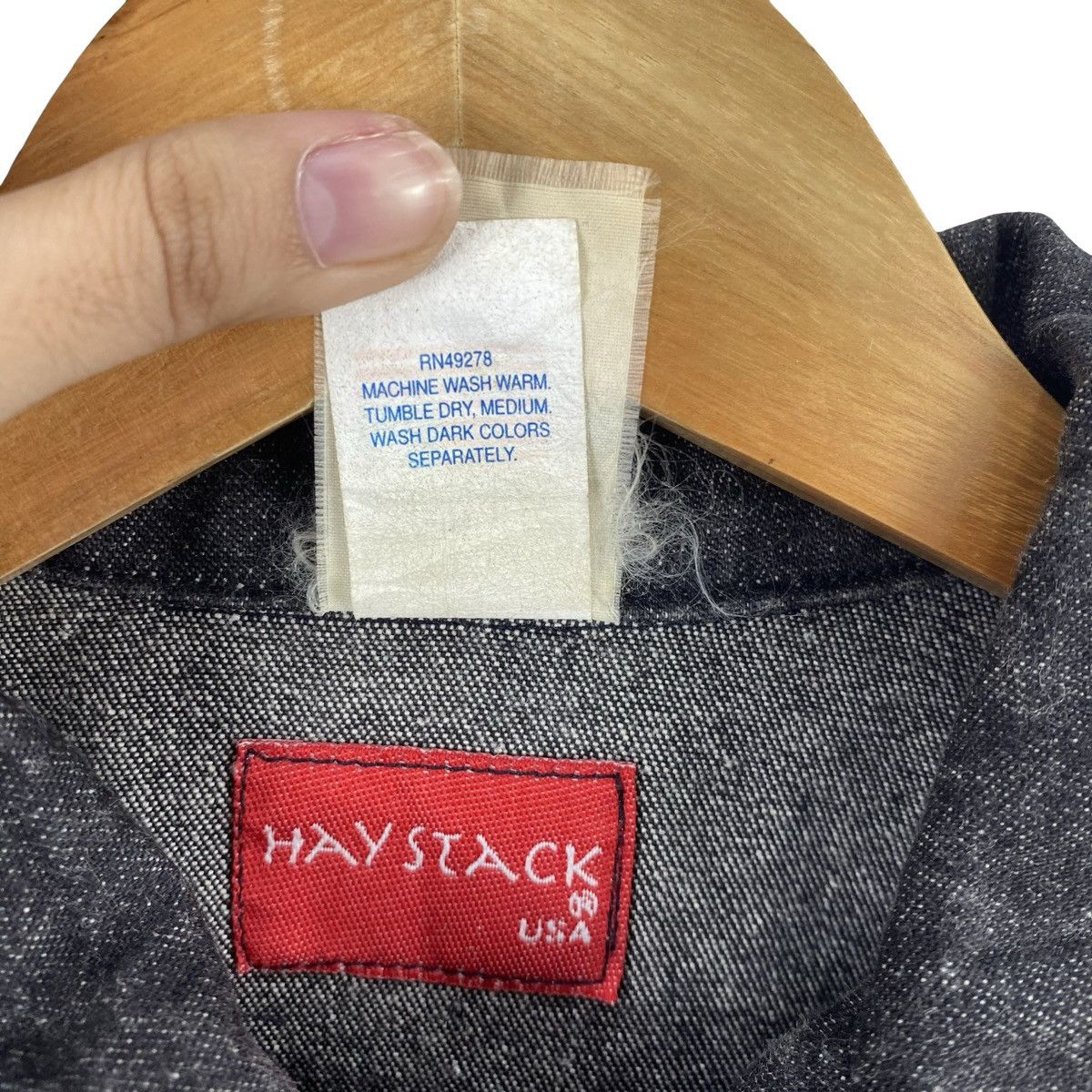Vintage Vintage HAYSTACK USA Denim Chore Jacket Button Up Workwear Size US S / EU 44-46 / 1 - 10 Thumbnail