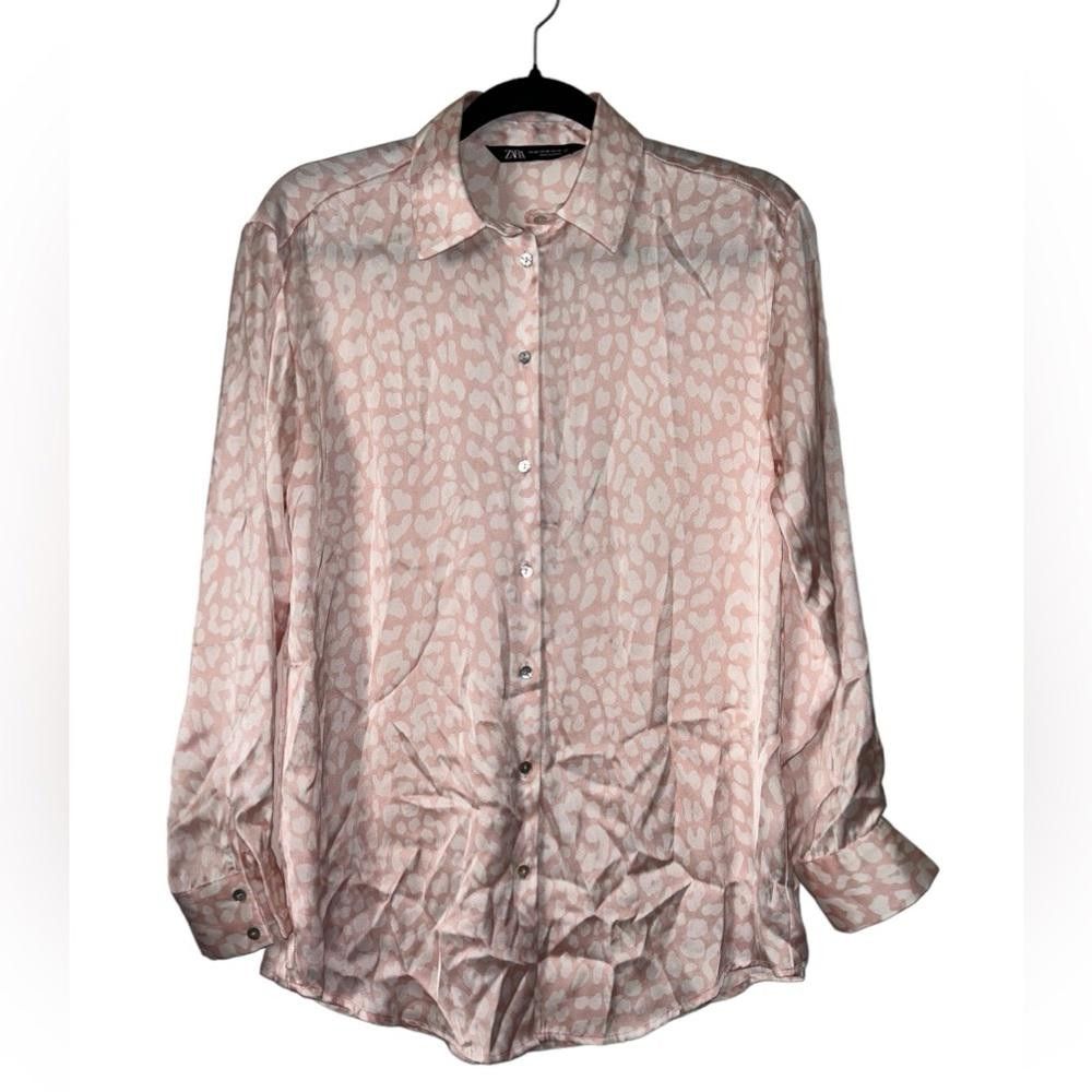 Zara Zara l Satin Leopard Print Button Down XS Size XS / US 0-2 / IT 36-38 - 2 Thumbnail