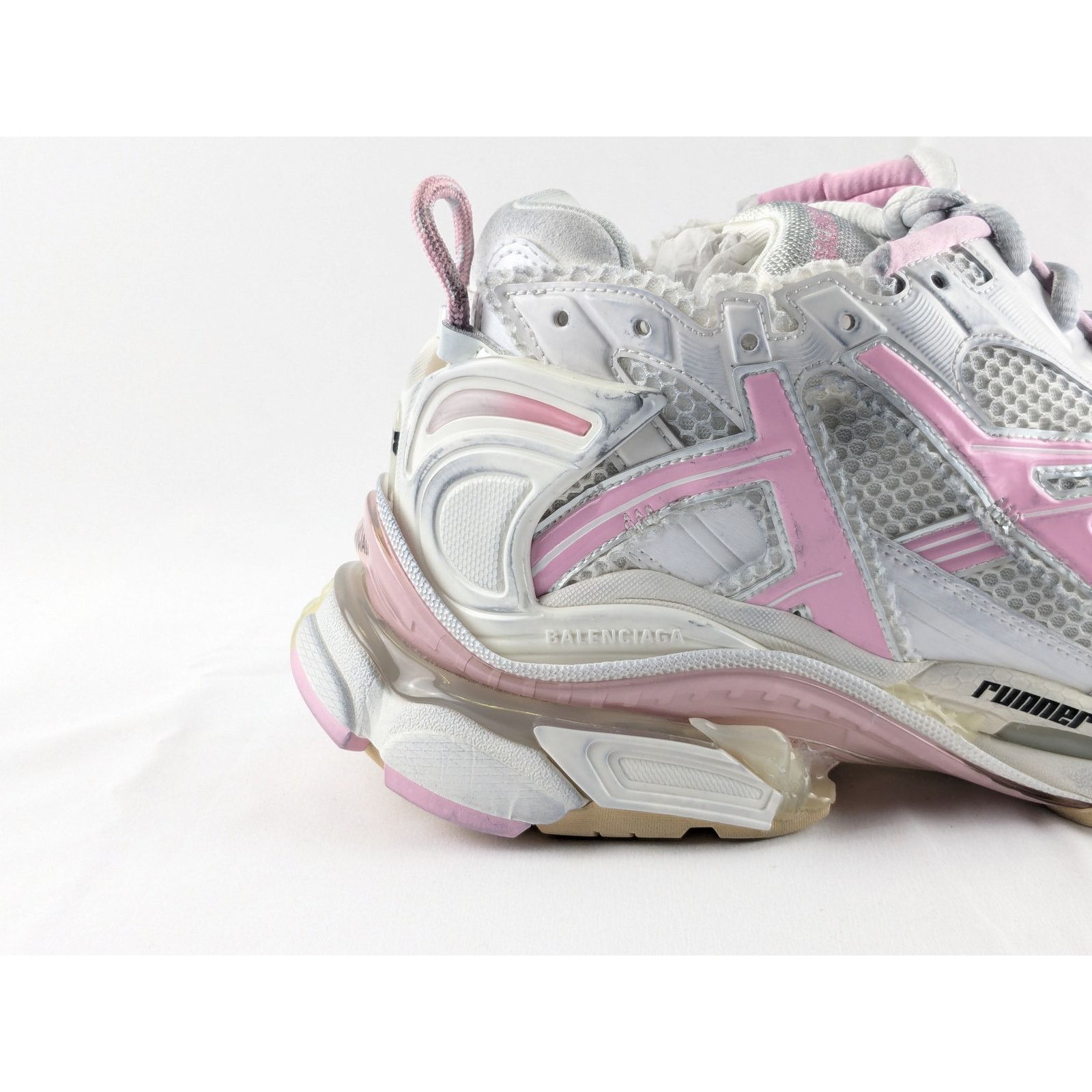 Balenciaga o1rshd1 Four Color Upper Rubber Runner Sneakers Multicolor Size US 13 / EU 46 - 4 Thumbnail