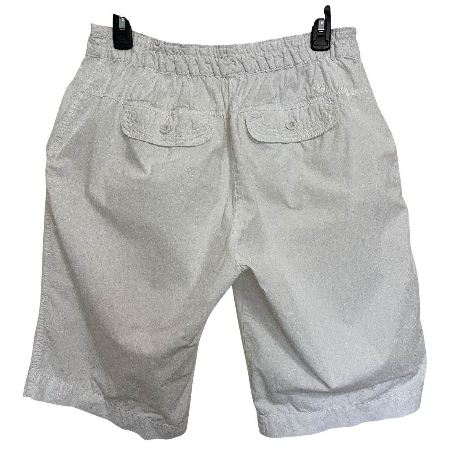 Izod Izod | Women’s Elastic Waist Bermuda Shorts White Size 12 Size 34" / US 12 / IT 48 - 3 Thumbnail