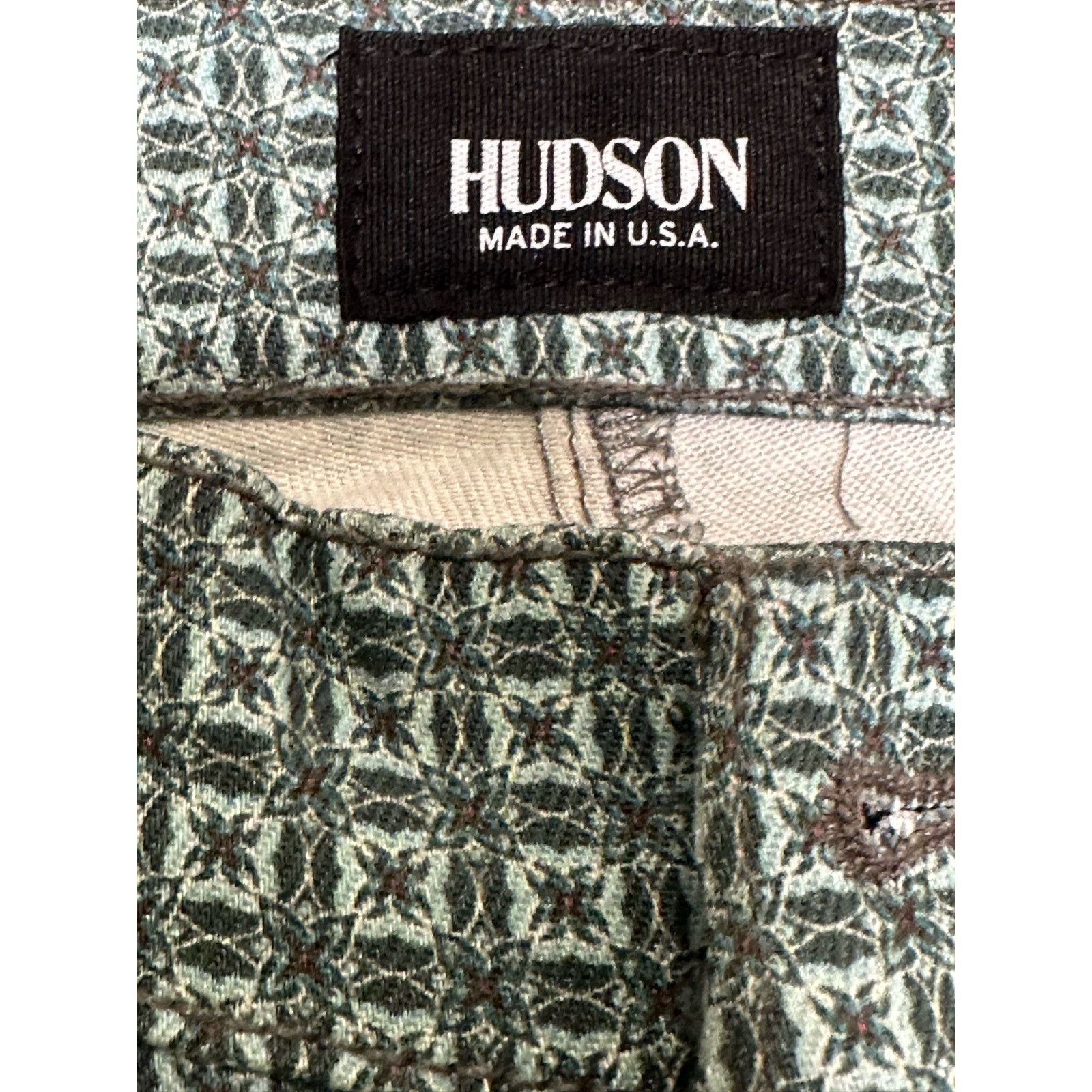 Hudson Hudson green floral skinny pants size 25 Size 27" / US 4 / IT 40 - 3 Thumbnail