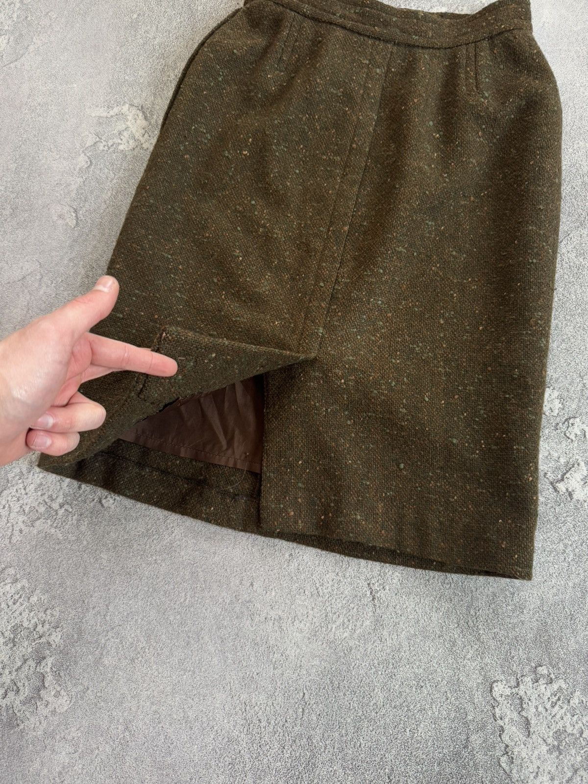 Vintage × Yves Saint Laurent Yves Saint Laurent 34size wool vintage tweed skirt pencil Size 24" / US 00 / IT 34 - 10 Thumbnail