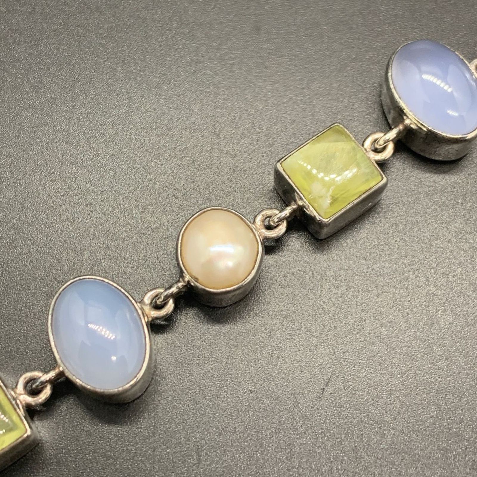 Other Starborn 925 Sterling Silver Pearl Gemstone Toggle Bracelet Size ONE SIZE - 7 Thumbnail