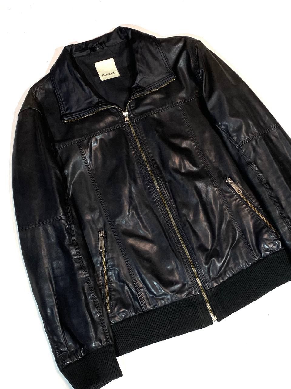 Diesel Diesel Men Leather Jacket Size US L / EU 52-54 / 3 - 2 Thumbnail