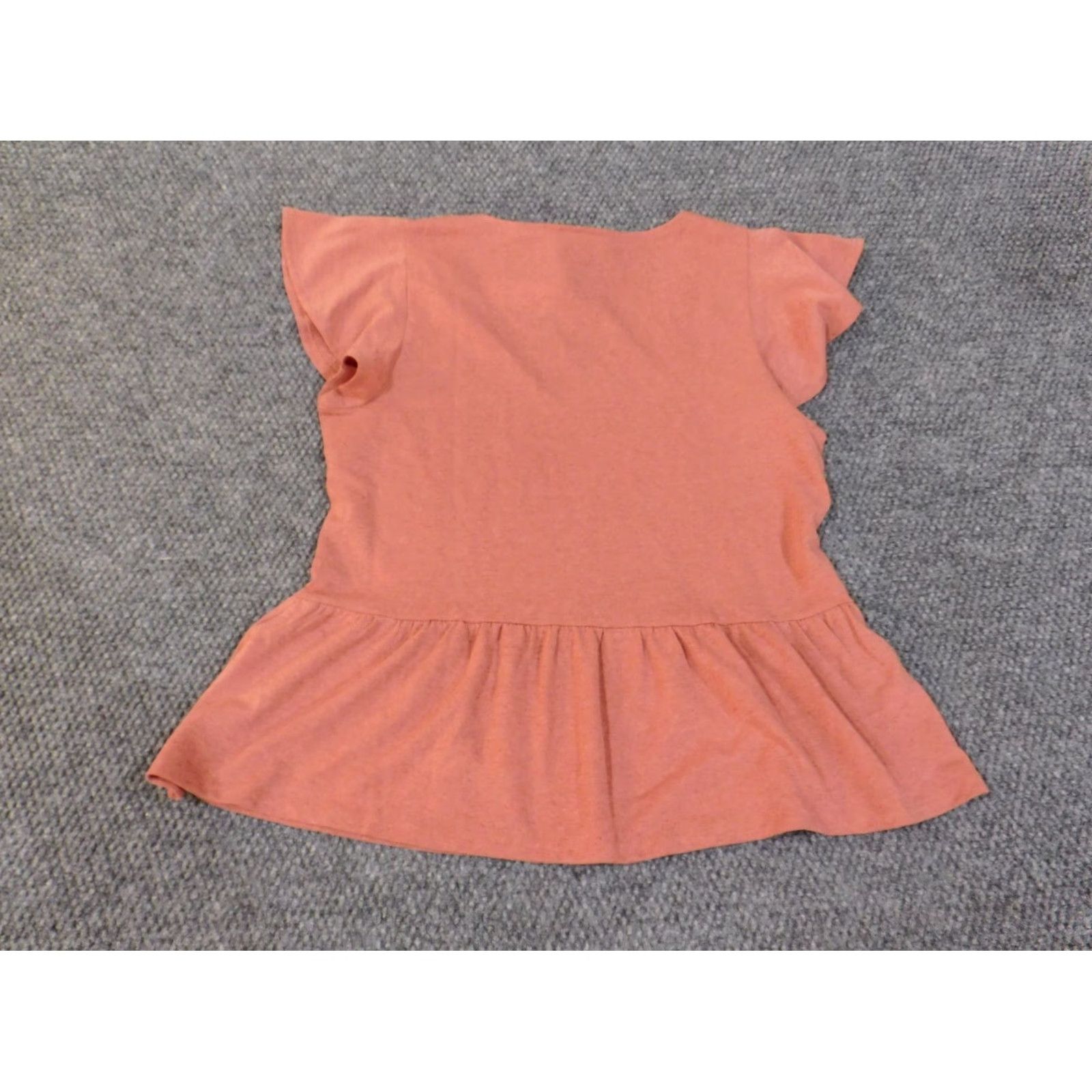 Ann Taylor Ann Taylor Loft Blouse Shirt Womens Medium Pink V-Neck Knit Pollover Pullover Ruffle Short Sleeve Casual Knitt Colorful Stretch Basic Size M / US 6-8 / IT 42-44 - 6 Thumbnail