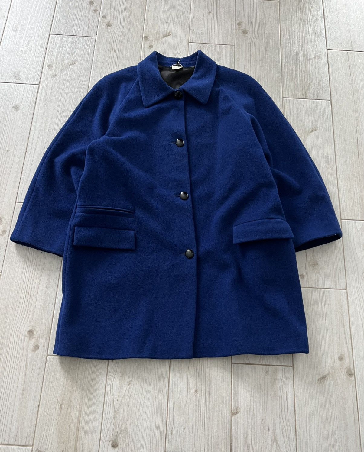Versace Versace Coat Jacket Made in Italy Blue Wool 1990s Size US L / EU 52-54 / 3 - 2 Thumbnail