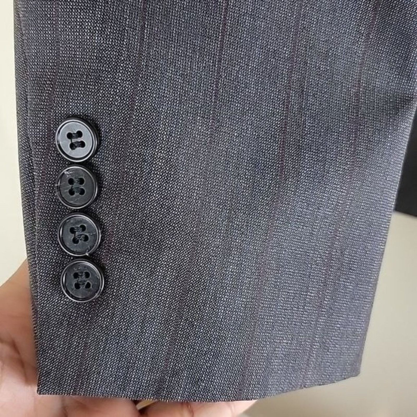 Pierre Cardin Pierre Cardin Men's Vintage Striped Suit Blazer Grey 38R Size 38R - 5 Thumbnail