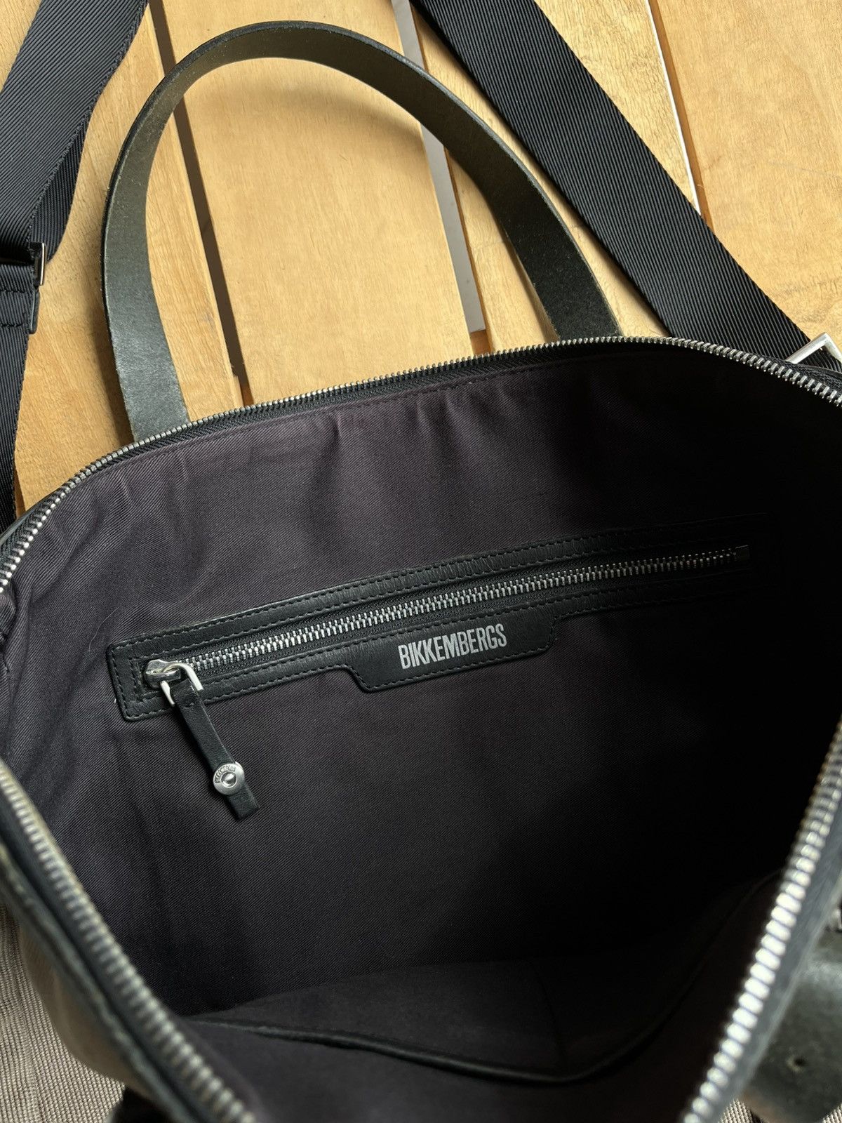 Dirk Bikkembergs Vintage Bikkembergs Leather Strap Canvas 2-way Briefcase Size ONE SIZE - 9 Thumbnail