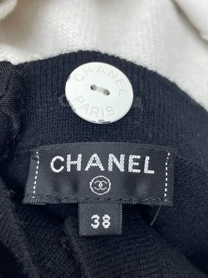 Chanel Chanel Black and White Knit Cardigan -2505 Size US M / EU 48-50 / 2 - 5 Thumbnail
