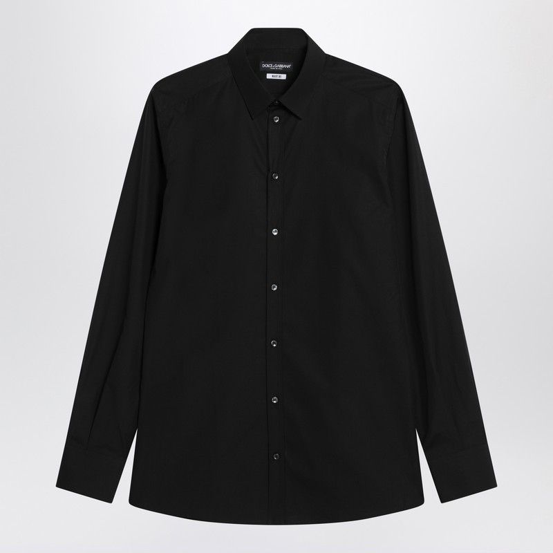 Dolce & Gabbana Dolce&Gabbana Black Cotton Shirt Size US L / EU 52-54 / 3 - 1 Thumbnail