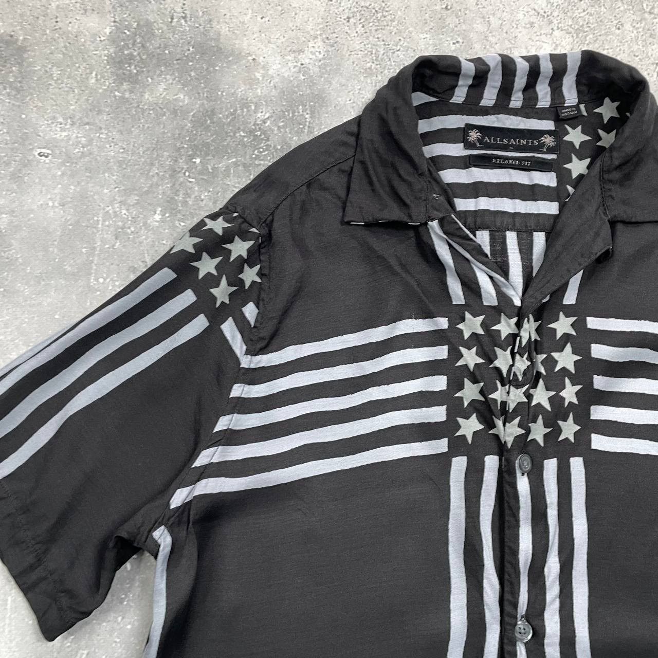 Allsaints Allsaints Union Viscose Short Sleeve Button-Up Camp Shirt S Size US S / EU 44-46 / 1 - 6 Thumbnail