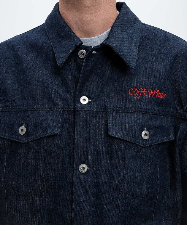 Off-White o1s22i1n1124 Denim Jacket in Blue Size US S / EU 44-46 / 1 - 5 Thumbnail