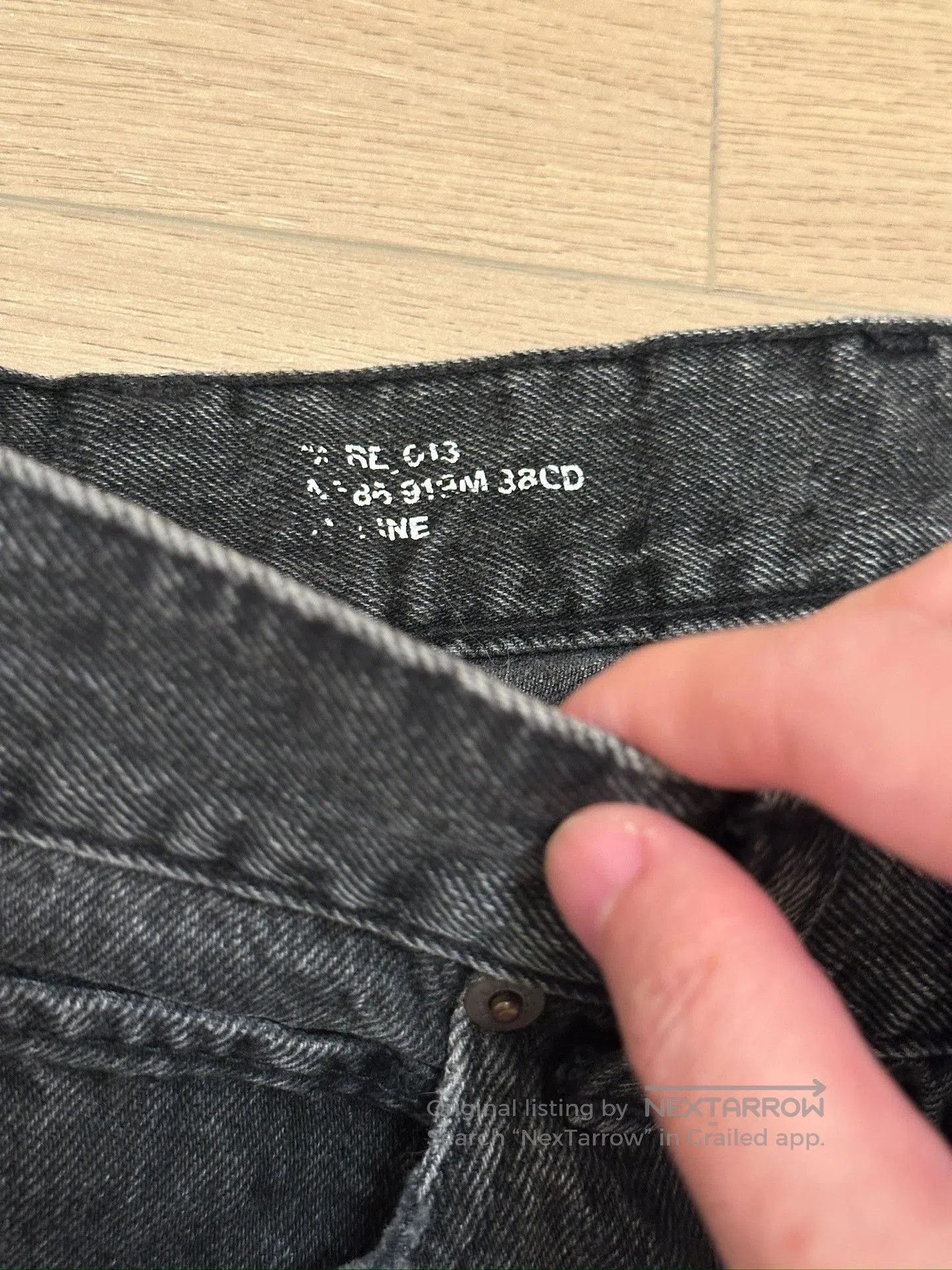 Celine CELINE Kurt Charcoal Washed Distressed Jeans. Size US 29 - 6 Thumbnail