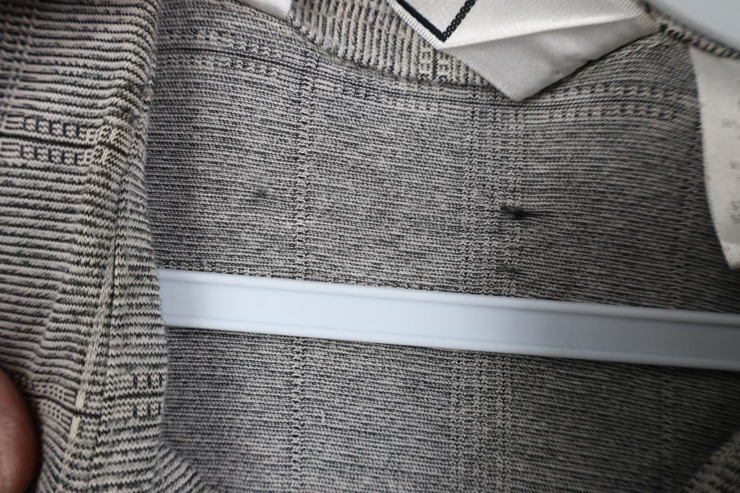 Vintage Vintage 90s Streetwear Checkered Knit Polo Shirt Gray Size US L / EU 52-54 / 3 - 8 Thumbnail