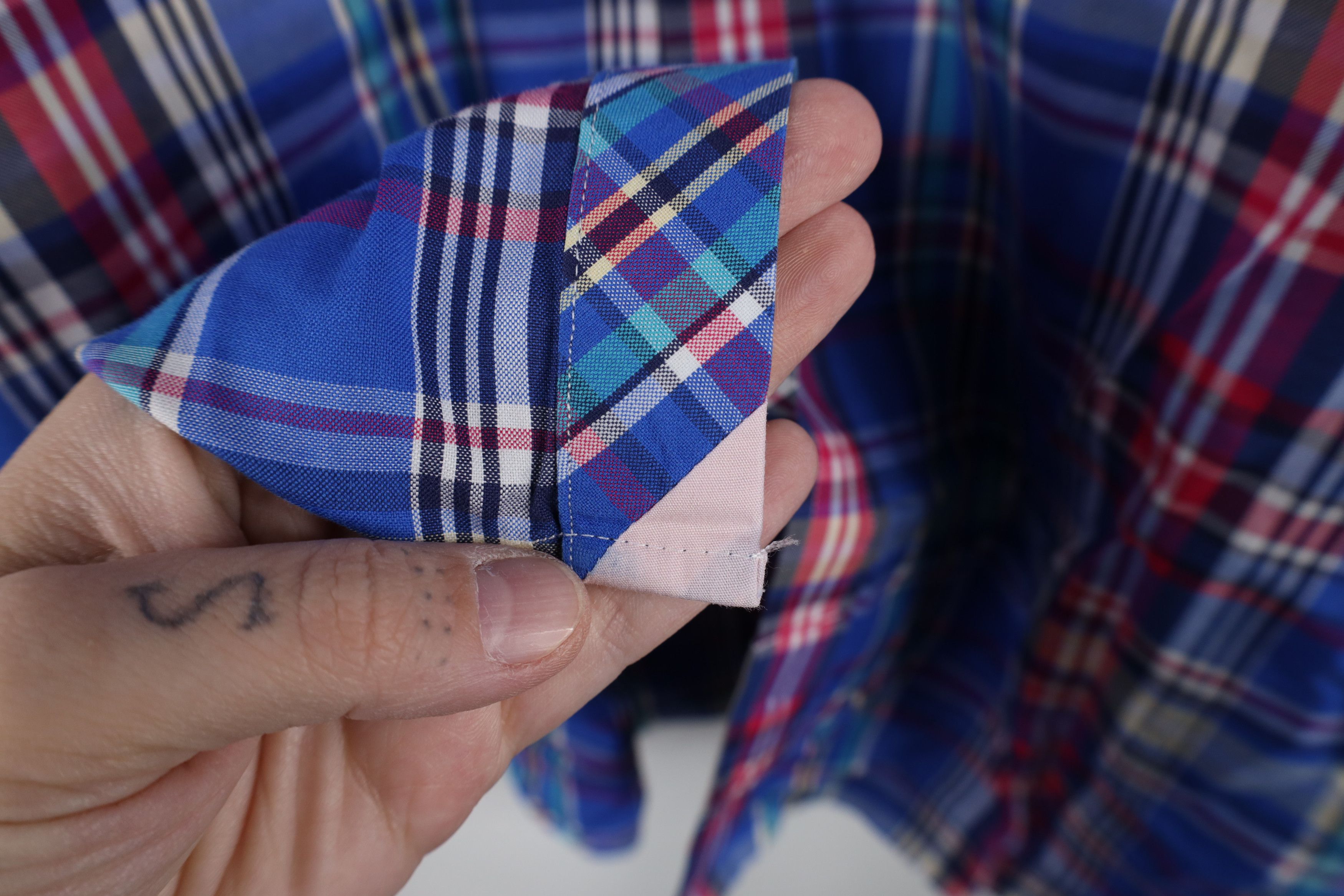 Vintage Thomas Pink Madras Plaid Collared Button Shirt Cotton Size US XXL / EU 58 / 5 - 9 Thumbnail
