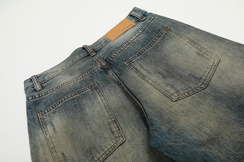 Vintage Men's high street washed distressed loose retro curved jeans Size US 34 / EU 50 - 5 Thumbnail