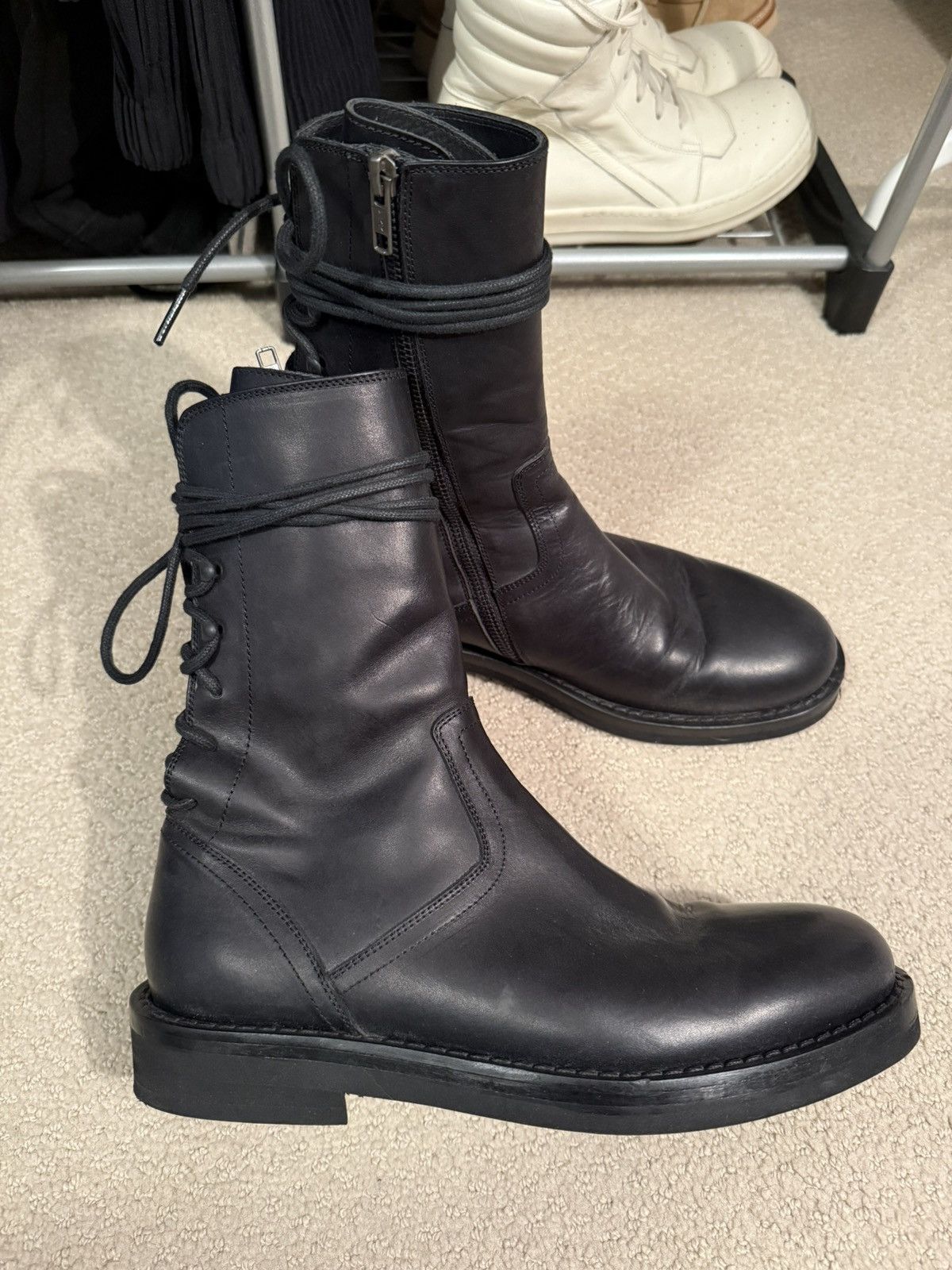 ANN DEMEULEMEESTER BACKLACE BOOTS – Sadō Room