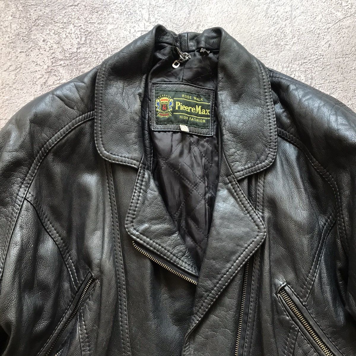 Vintage Vintage 90s Black Leather Biker Jacket Grunge Streetwear L Size L / US 10 / IT 46 - 3 Thumbnail
