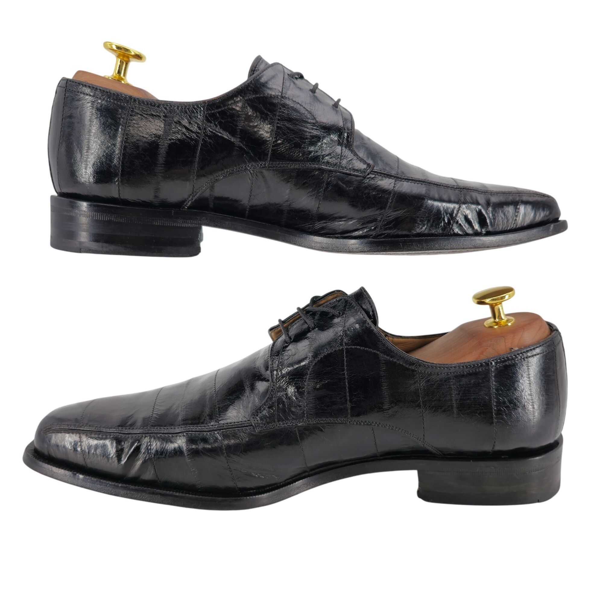 Mezlan Vintage Mezlan Platinum Exotic Eel Skin Men's Size 7E Black Size US 7 / EU 40 - 5 Thumbnail