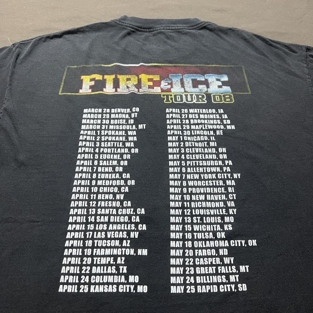 Rap Tees Vintage Y2K Fire Ice PaulWall Tech N9ne Tour Faded Hiphop DJ Size US XL / EU 56 / 4 - 9 Thumbnail