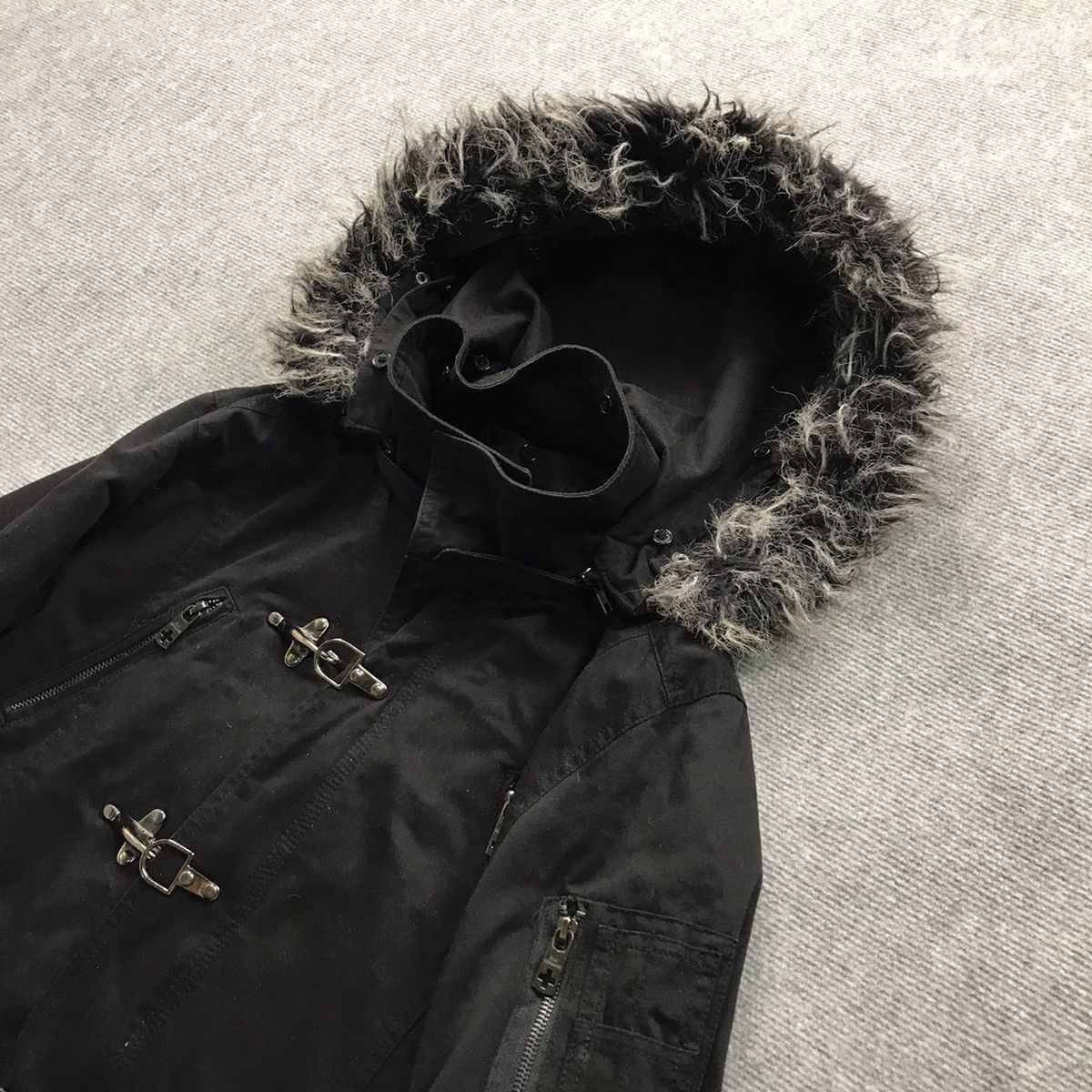 If Six Was Nine × Japanese Brand FUR HOODIES SHO BERNINGS BLACK JACKET Size US L / EU 52-54 / 3 - 11 Thumbnail