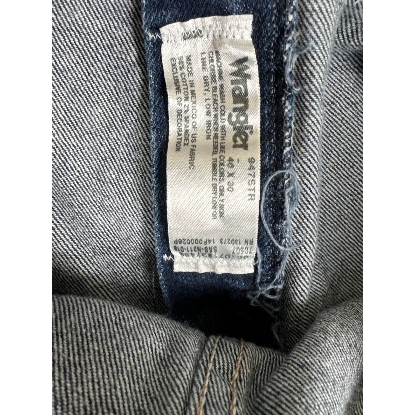 Wrangler VINTAGE Wrangler Jeans Regular Fit Cowboy Blue Denim Men's 42x30 Denim Cotton Wrangler Cowboy Cut Jeans Cowboy Western Size US 42 / EU 58 - 6 Thumbnail