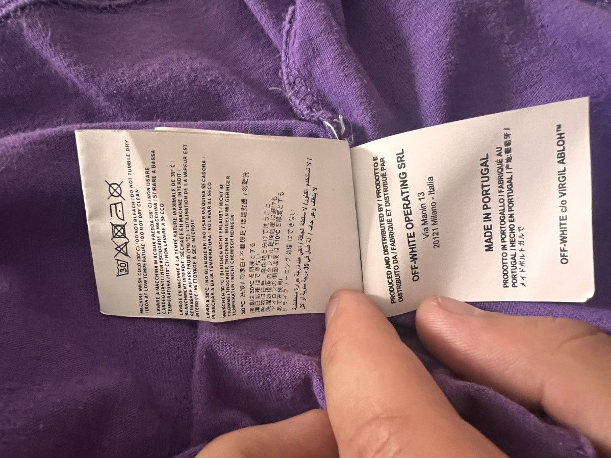 Off-White Off white purple tee - Tequila and cigars Size US S / EU 44-46 / 1 - 6 Thumbnail