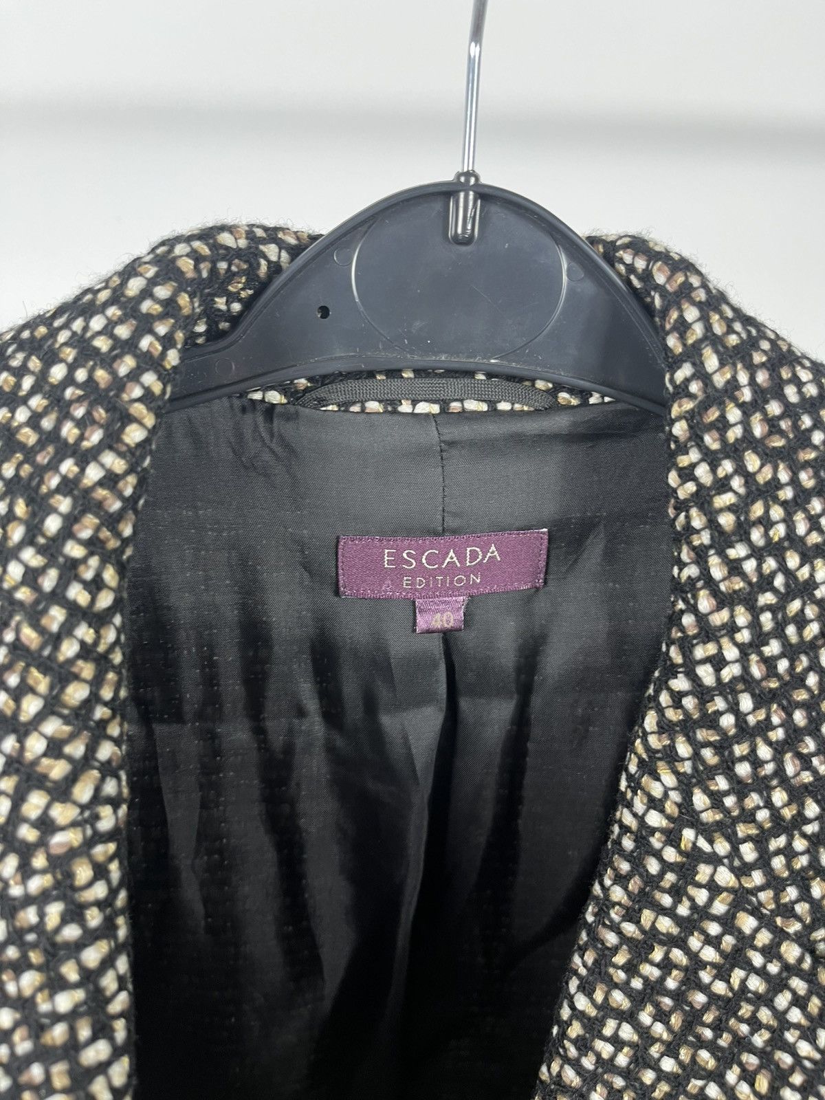 Escada Escada Edition Women’s Tweed Wool Blazer Black White Size 40 Size M / US 6-8 / IT 42-44 - 8 Thumbnail