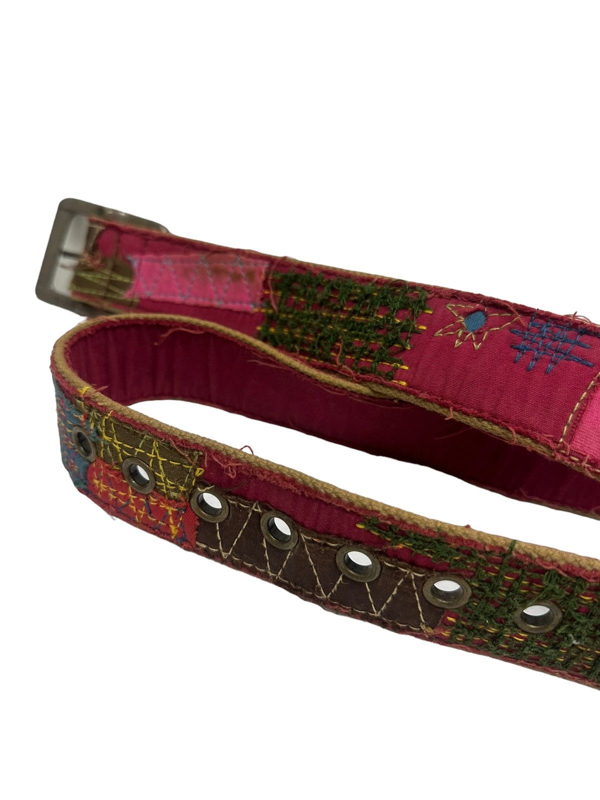 If Six Was Nine Tough Jeansmith Boro Patchwork Multicolor Belt Size ONE SIZE - 6 Thumbnail