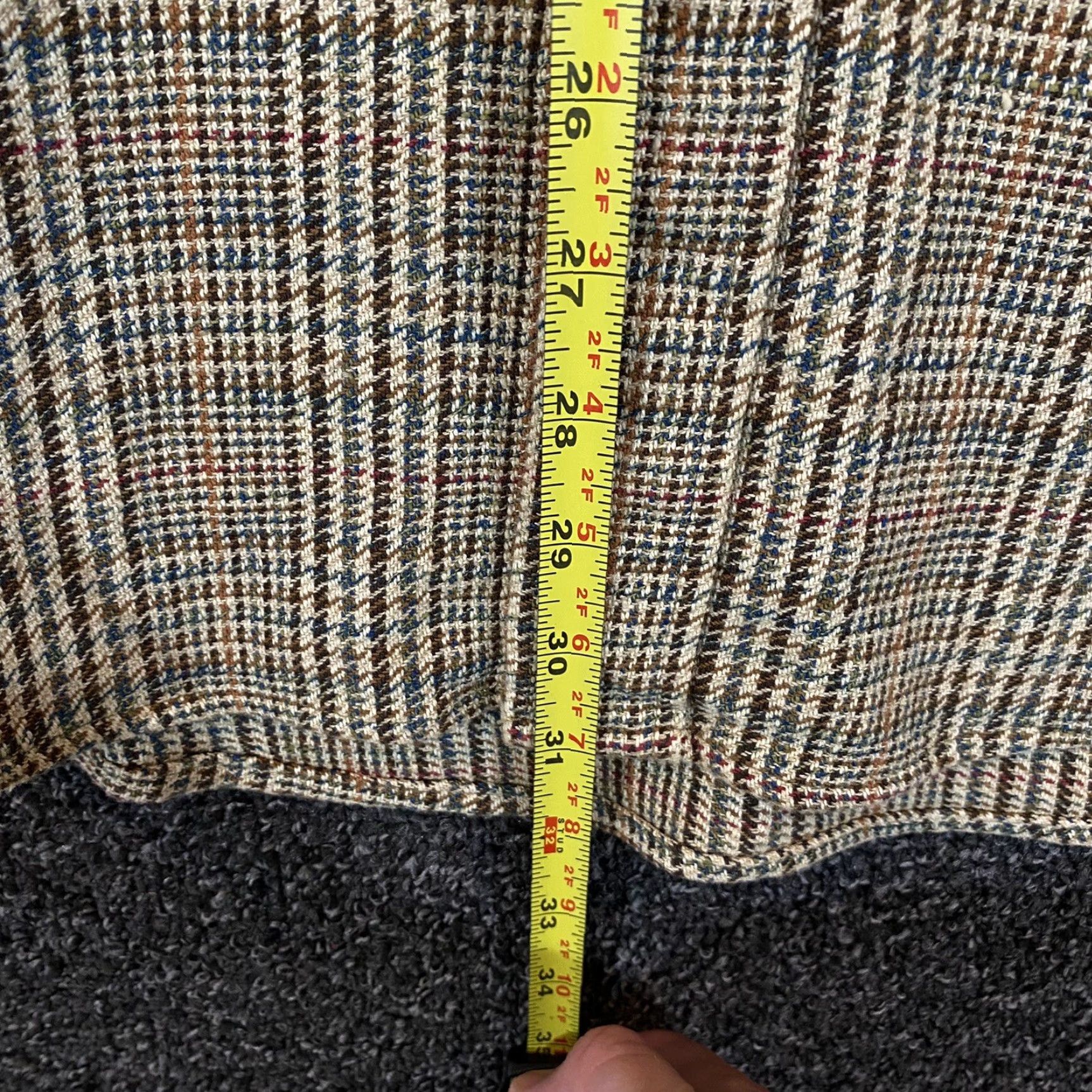 Nautica VINTAGE Nautica Shirt Mens Large Brown Check Long Sleeve Button Down Shirt - 90s, Regular Fit, Cotton, Collared, Button-Up, Classic 3-4 Season Size 42R - 6 Thumbnail