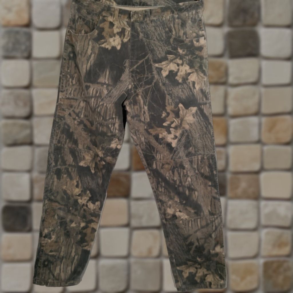 Wrangler VINTAGE Wrangler Jeans Men 36x33 Camouflage Double Knee Hunting Mossy Oak Denim 5-Pocket Straight Size US 36 / EU 52 - 1 Thumbnail