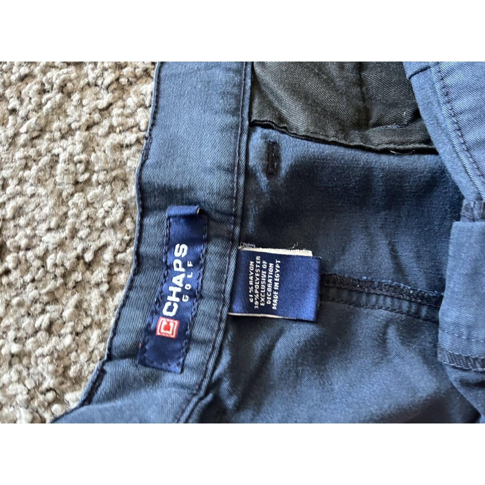 Chaps VINTAGE Chaps Ralph Lauren Golf Shorts Casual 90s 40 Navy Blue Chino Mens Regular Pleated Buttons Zipper Logo Size US 40 / EU 56 - 4 Thumbnail
