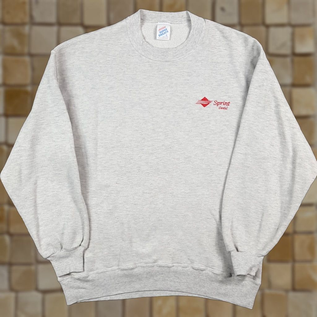 Jerzees Vintage 90s Sprint Phone Logo Retro Tech Size Large Pullover Crewneck Sweatshirt Size US L / EU 52-54 / 3 - 1 Thumbnail