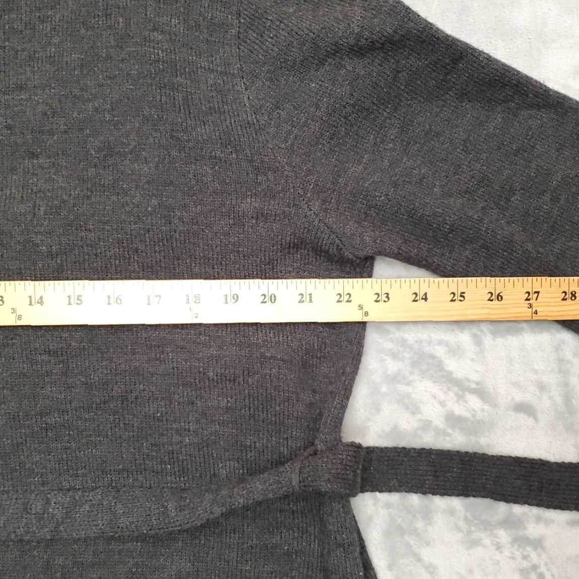 Vintage Erena Sweater Womens Sz L Charcoal Gray Open Front Long Sleeve Duster Cardigan Size L / US 10 / IT 46 - 7 Thumbnail