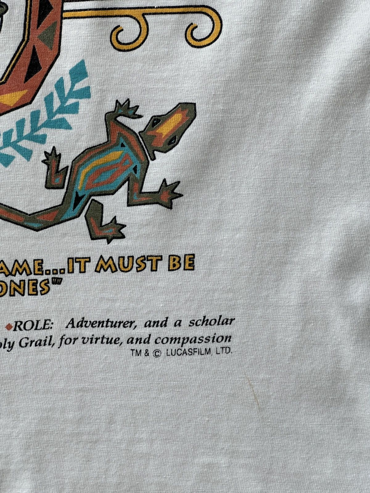 Vintage Vintage Indiana Jones Lucas Films Single Stitch Tee Large Size US L / EU 52-54 / 3 - 5 Thumbnail