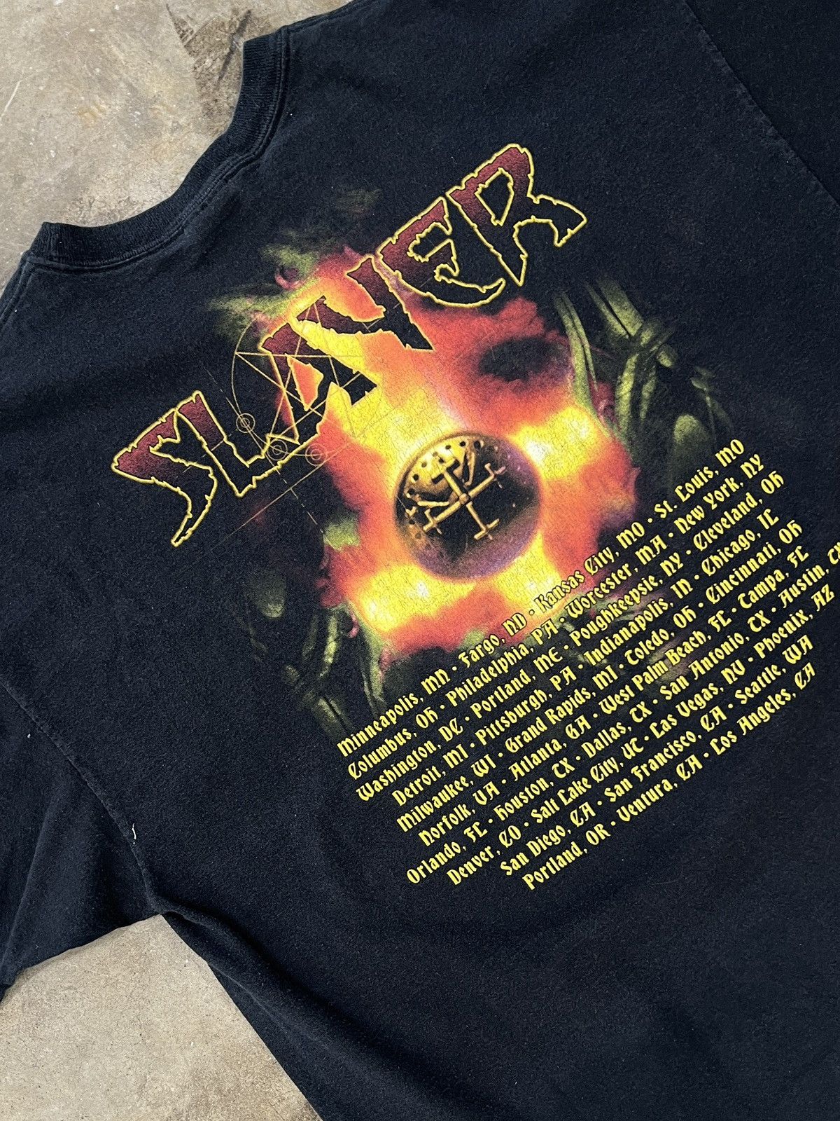 Band Tees × Vintage Vintage 2003 Slayer Tour Metal Band Rock Tee 2XL XXL Size US XXL / EU 58 / 5 - 4 Thumbnail