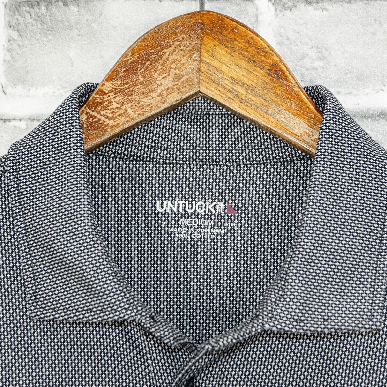 UNTUCKit UNTUCKit Long Sleeve Polo Shirt In Gray diamond print Gray Size US M / EU 48-50 / 2 - 3 Thumbnail