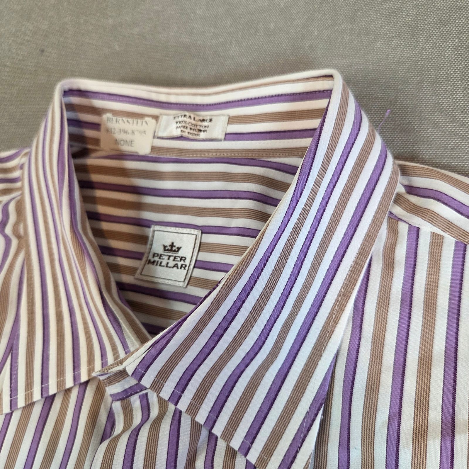 Peter Millar Peter Millar XL Cotton Stripe Button Down Shirt Size US XL / EU 56 / 4 - 10 Thumbnail