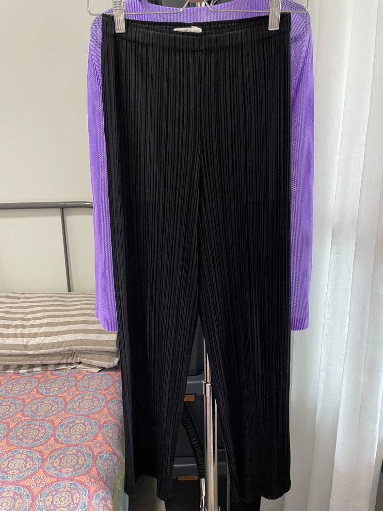 Issey Miyake Issey Miyake size:3 Black pleated pants Size 42" / US 20 - 1 Thumbnail