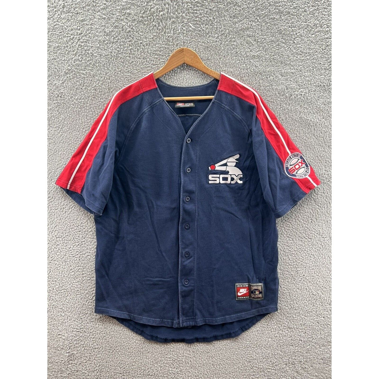 Nike Nike Cooperstown Collection Fisk 27 Chicago White Sox Jersey Size US M / EU 48-50 / 2 - 1 Thumbnail