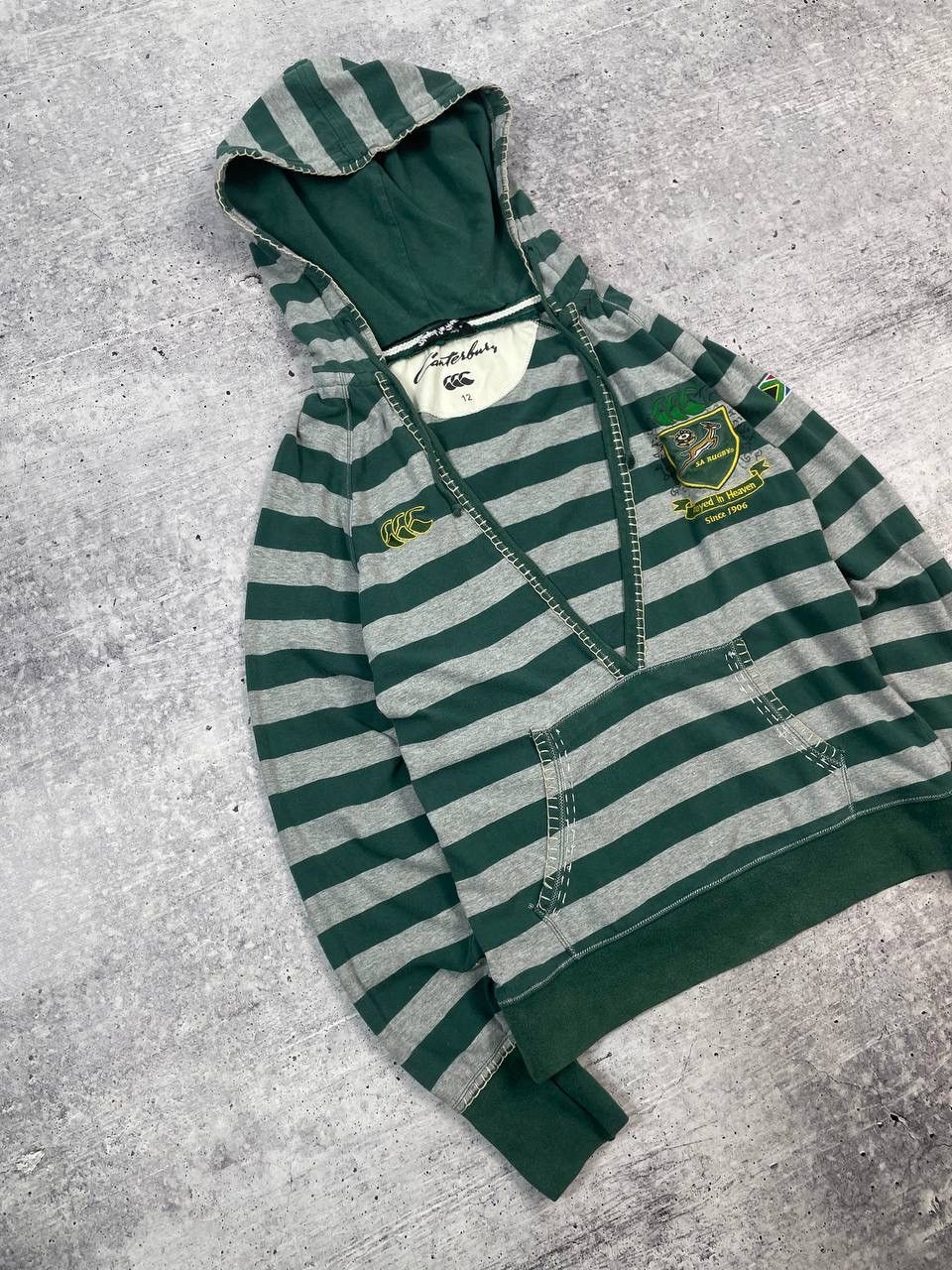Canterbury of New Zealand Vintage Canterbury South Africa Rugby V Neck Hoodie Y2K Size M / US 6-8 / IT 42-44 - 2 Thumbnail