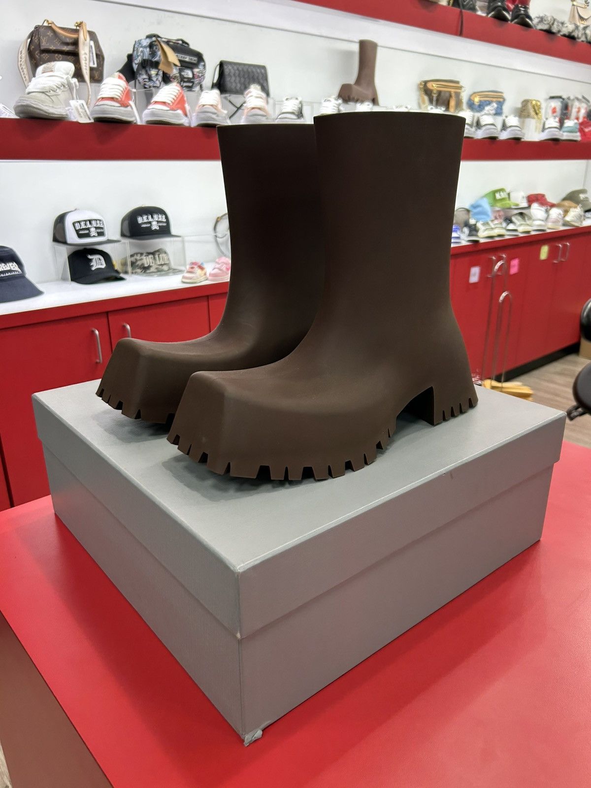 Balenciaga Balenciaga Brown Trooper Boots | Grailed