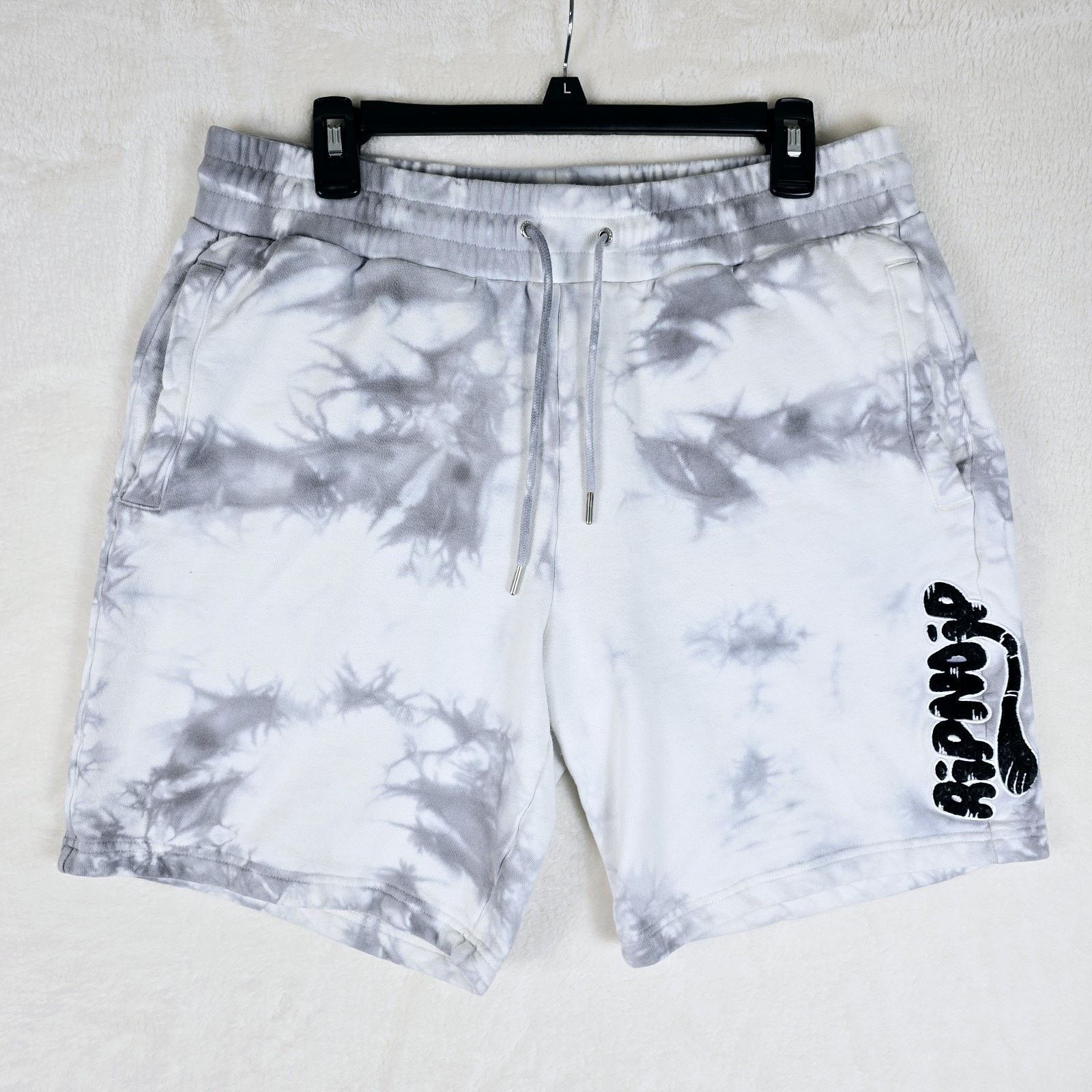 RIPNDIP RIPNDIP Mens Tie Dye Sweat Shorts Size Large Drawstring Cat Size US 33 - 2 Thumbnail