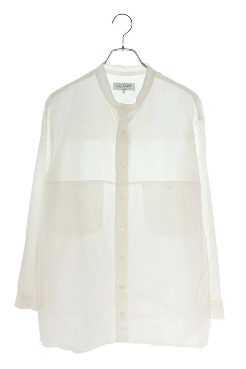 Yohji Yamamoto YOHJI YAMAMOTO POUR HOMME Collarless long sleeve shirt Size US M / EU 48-50 / 2 - 1 Thumbnail