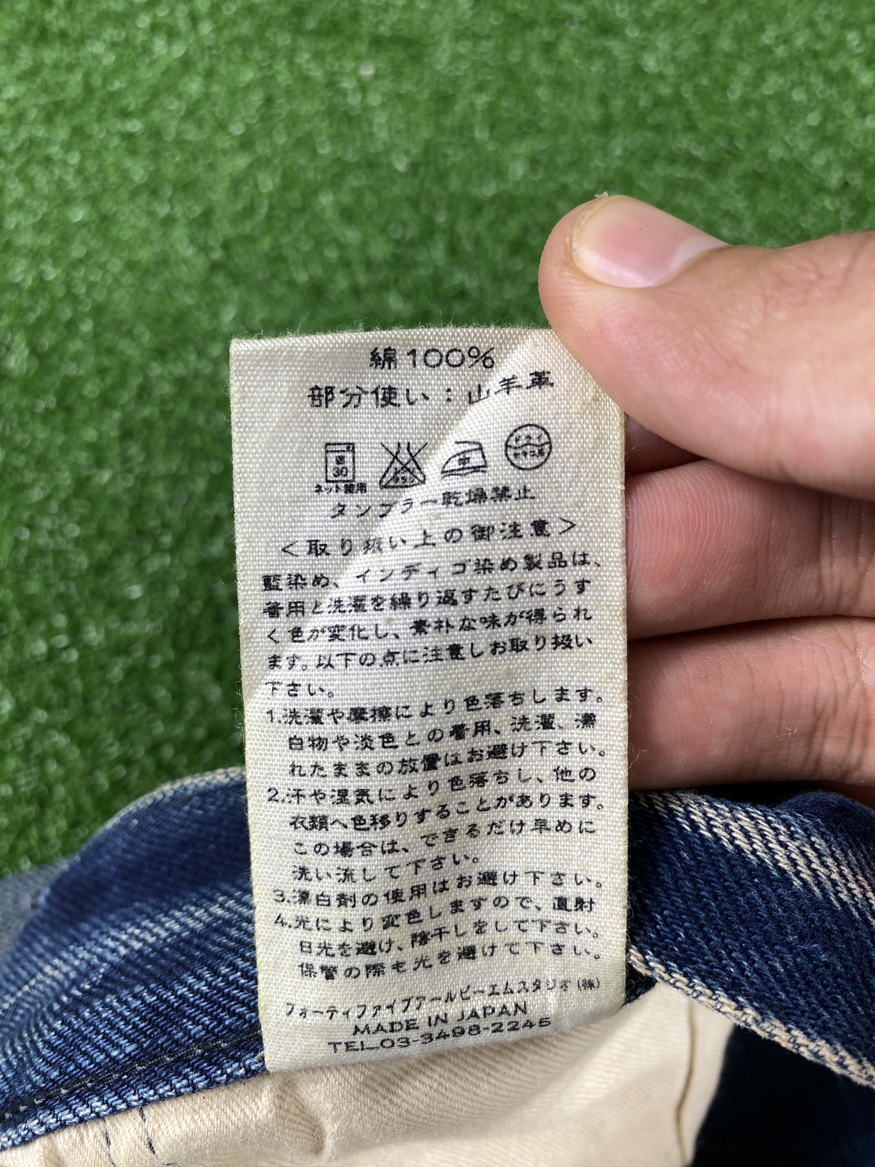 Vintage 💢 Selvedge Vintage R Faded Blue Jeans CP0079 Size US 33 - 12 Thumbnail